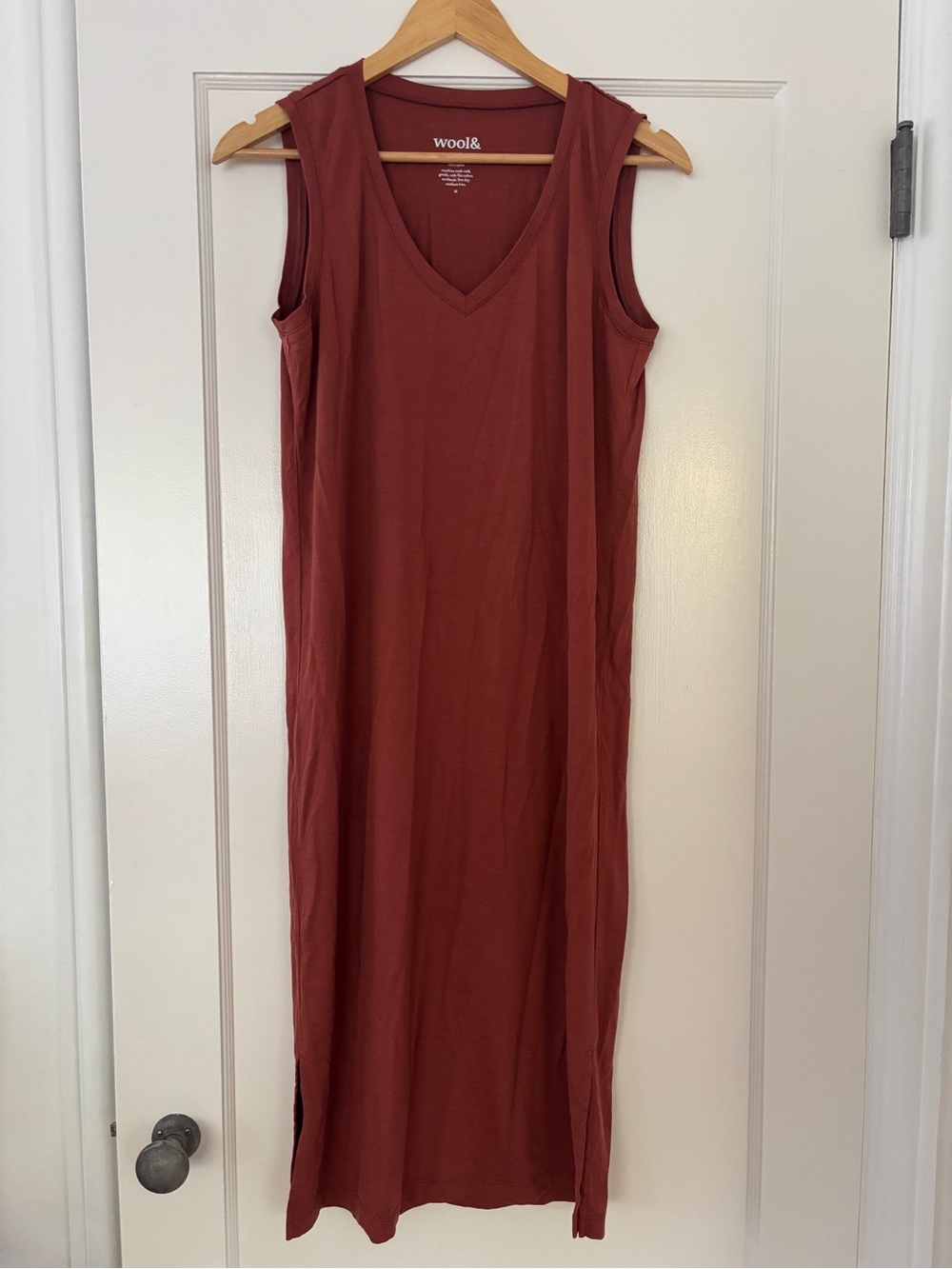 Wool& Milena V neck midi shift dress